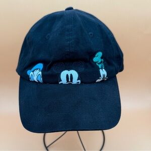 Disney Black Dad Cap Peek-a-Boo Comic Strip Mickey Mouse & Friends Adjustable